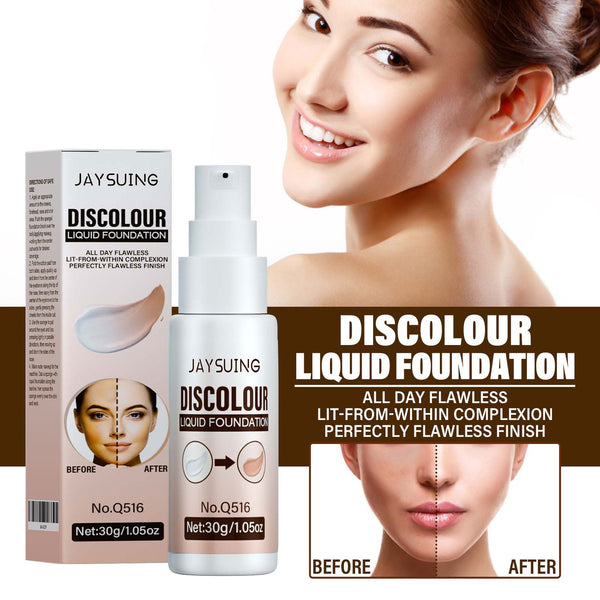 Warm Up Liquid Foundation, Skin Tone Liquid Foundation Brightening Portable Concealer Lasting And Not Easy to Fade