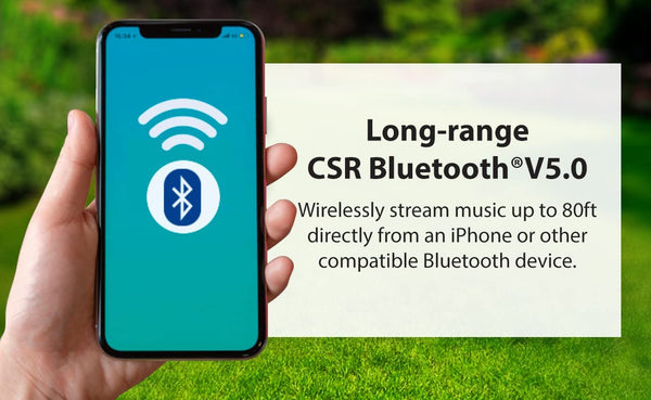 SoundPro Dual Bluetooth Weatherproof Indoor & Outdoor Wall-Mount Loudspeakers