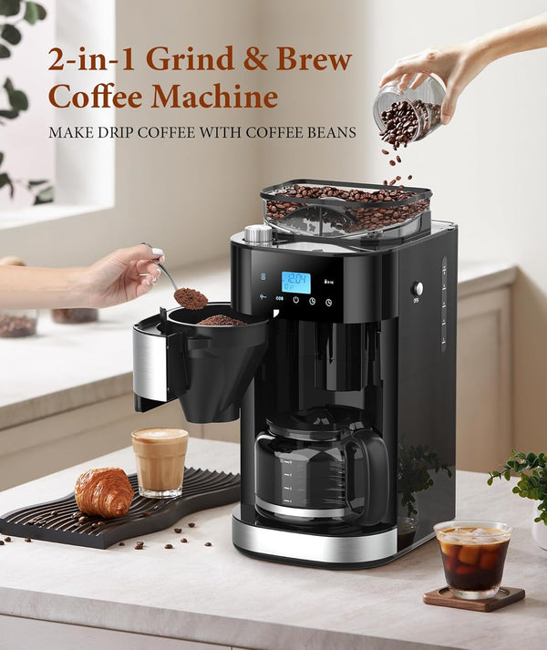 10-Cup Drip Coffee Maker with Built-In Grinde CM8025