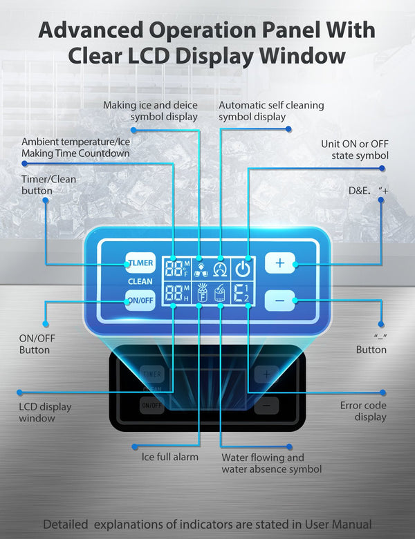 100LBS/200LBS/265LBS  Freestanding Commercial Ice Maker Z5845A