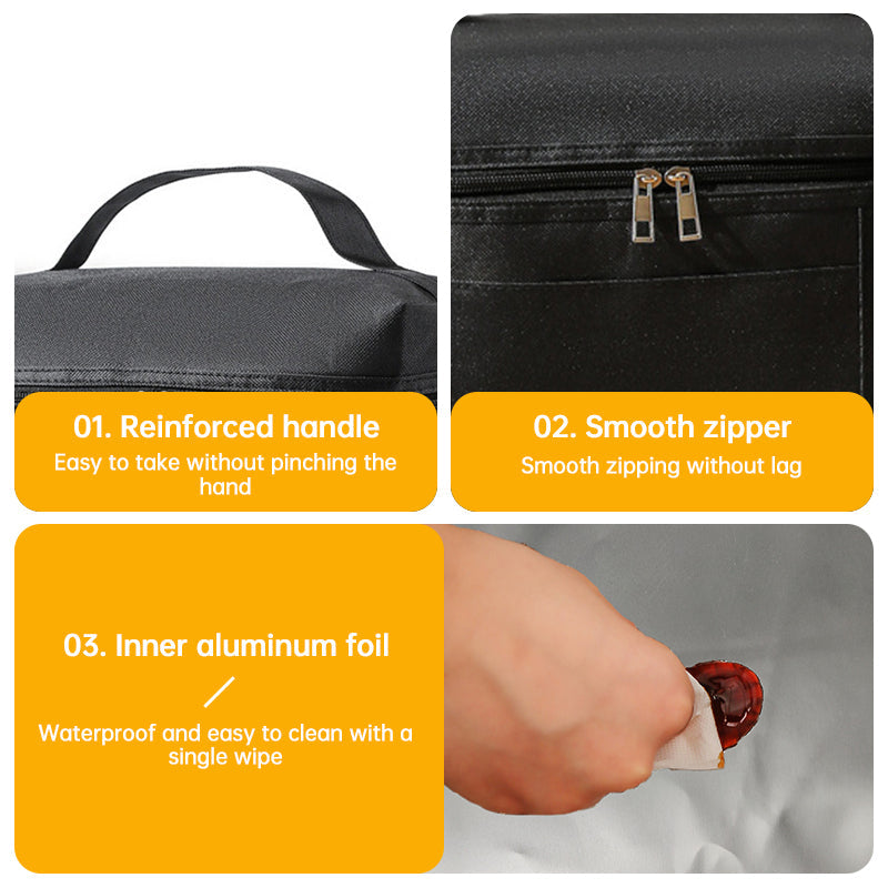 Women's lunch bag. Light, insulated, leak - proof, waterproof. Adjustable strap, reusable, for work, picnic, travel.