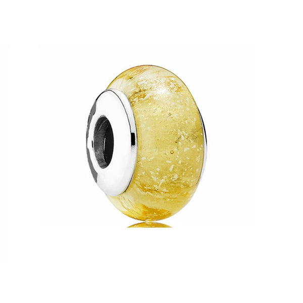 Platinum Di Love Rainbow Glass Beads Hanging Beads DIY Accessories Beads