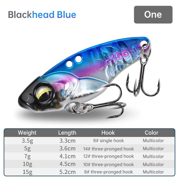 1PCS 3.5g/5g/7g/10g/15g VIB Fishing Lure – Rattlesnake Iron Jig, long-cast hard lure for predatory fish.