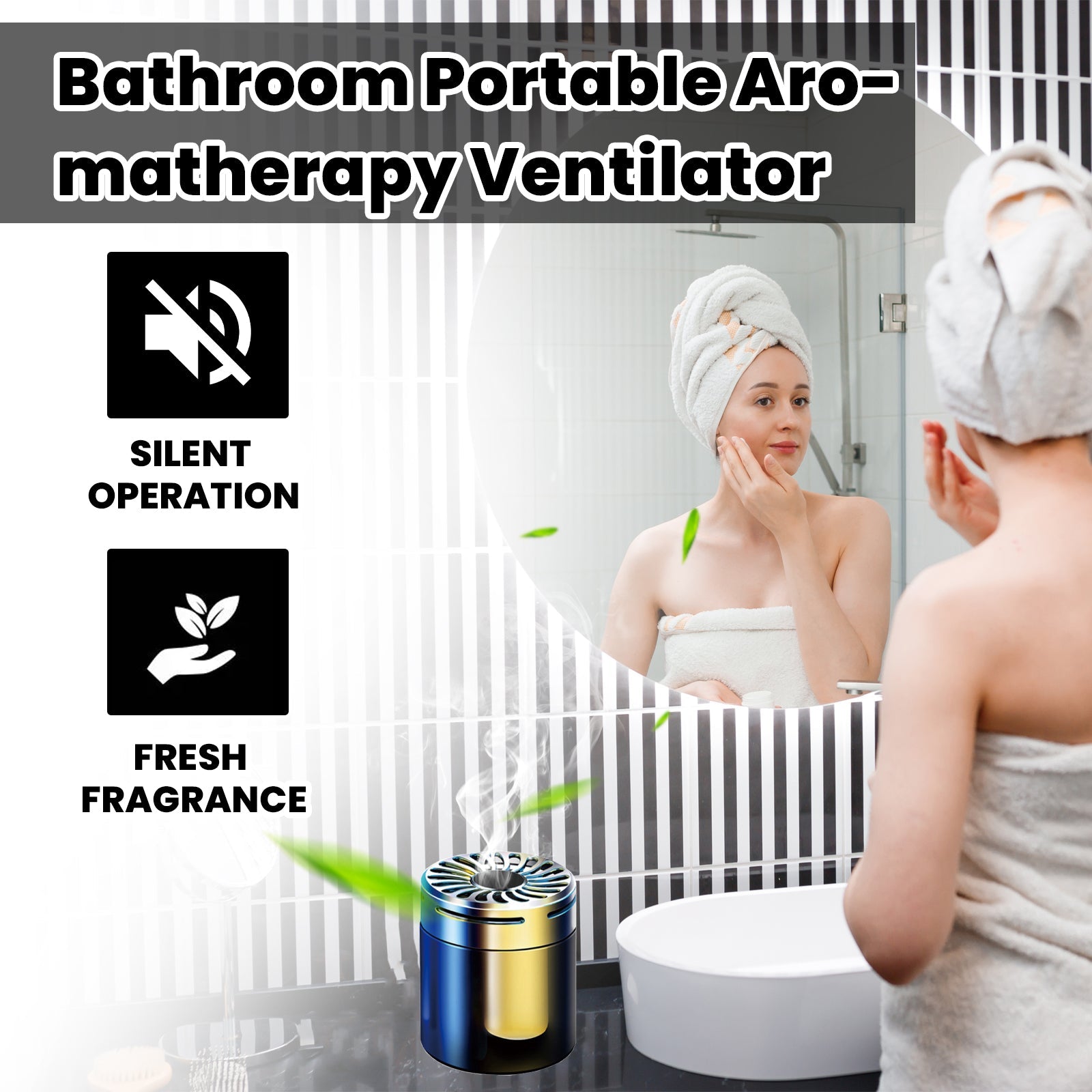 Bathroom Portable Ventilation Aromatherapy, Car Aromatherapy Bathroom Bedroom Deodorant Adornment