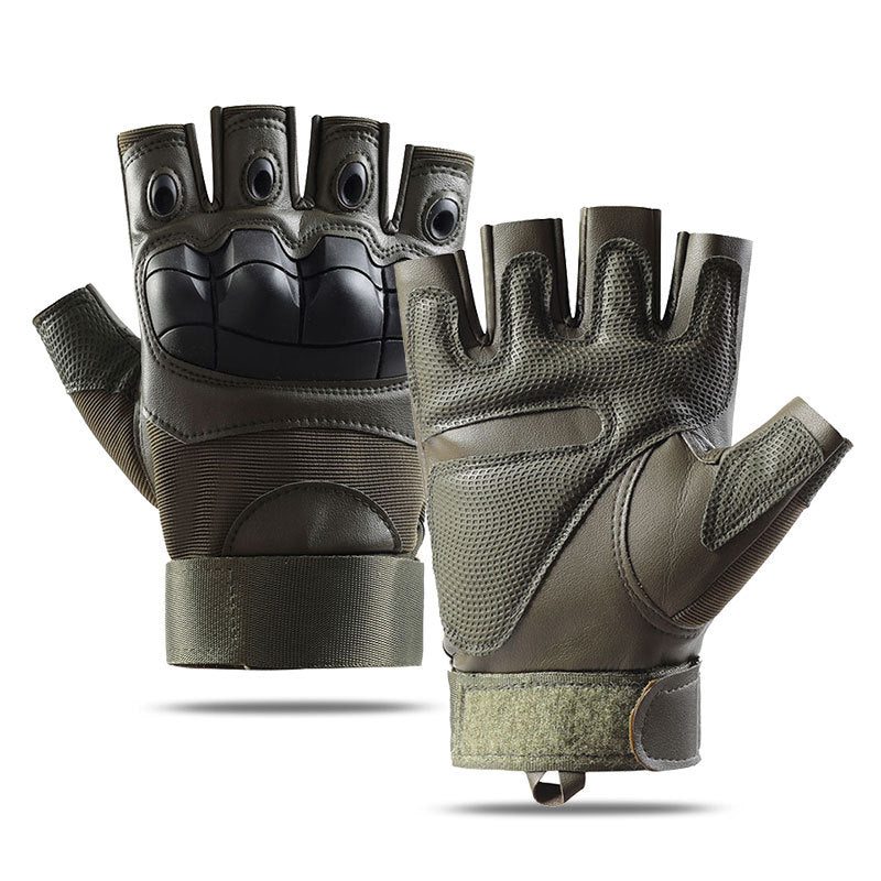 Tactical half-finger gloves men's soft shell protective microfiber special forces military fans sports cycling outdoor