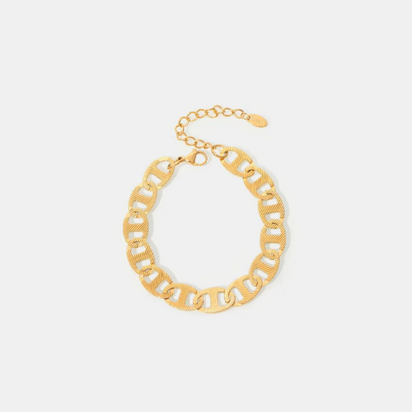 Handmade chain plated with genuine gold titanium steel material women's bracelet