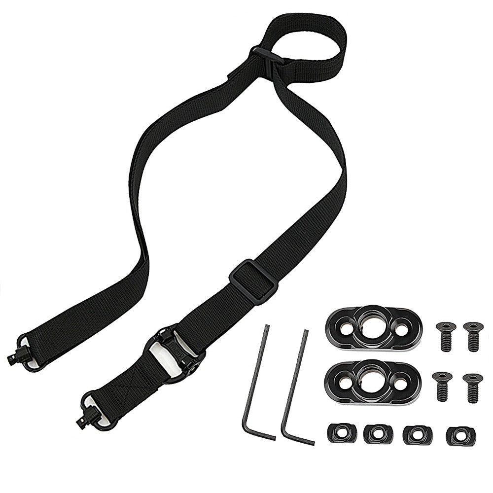 QD Buckle Double point Tactical Nylon MS4 Tactical Gun Rope Slanting Double point Strap Outdoor Real Person CS Training Nylon Gun Strap