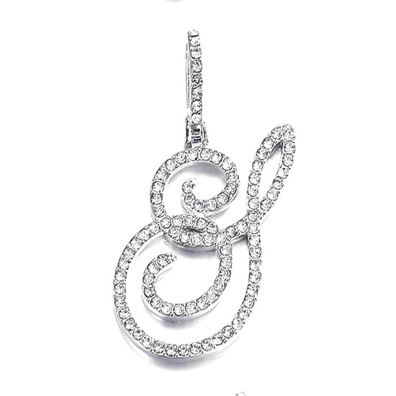 Hip hop accessories grass letter pendant melon seed buckle Cuban chain accessory