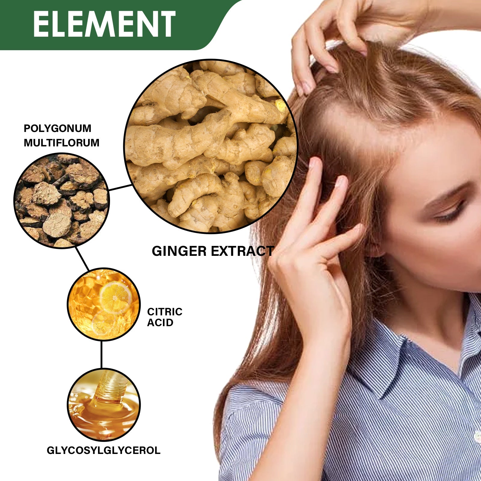 Ginger Hair Growth Ointment, Moisturize And Thicken Hair, Repair Damaged Hair And Prevent Hair Loss Hair Care Cream