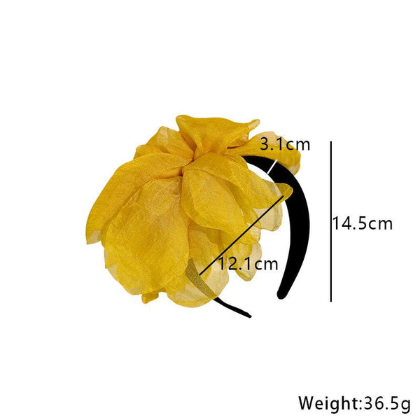 Handmade European and American headbands with versatile fabric flower hair accessories