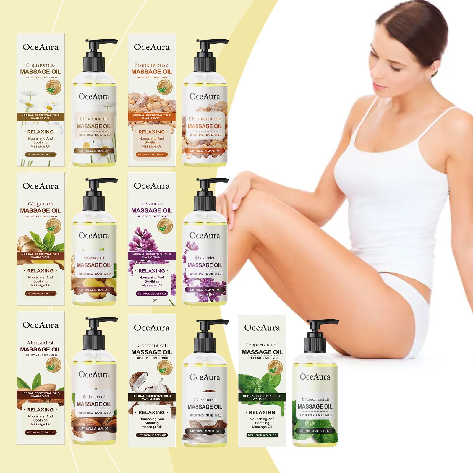 Lavender Body Essential Oil Hydrating And Moisturizing Body Moisturizing Massage Essential Oil For Long-Lasting Moisturizing