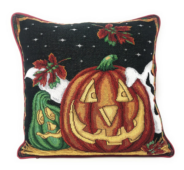 DaDa Bedding Set of 4 Pieces - Autumn Harvest Halloween & Christmas Ornaments Holiday Tapestry Throw Pillow Covers Bundle Pack - 16