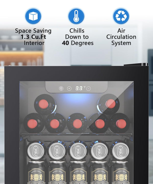 1.3 Cu.Ft Beverage Refrigerator Cooler W5836H