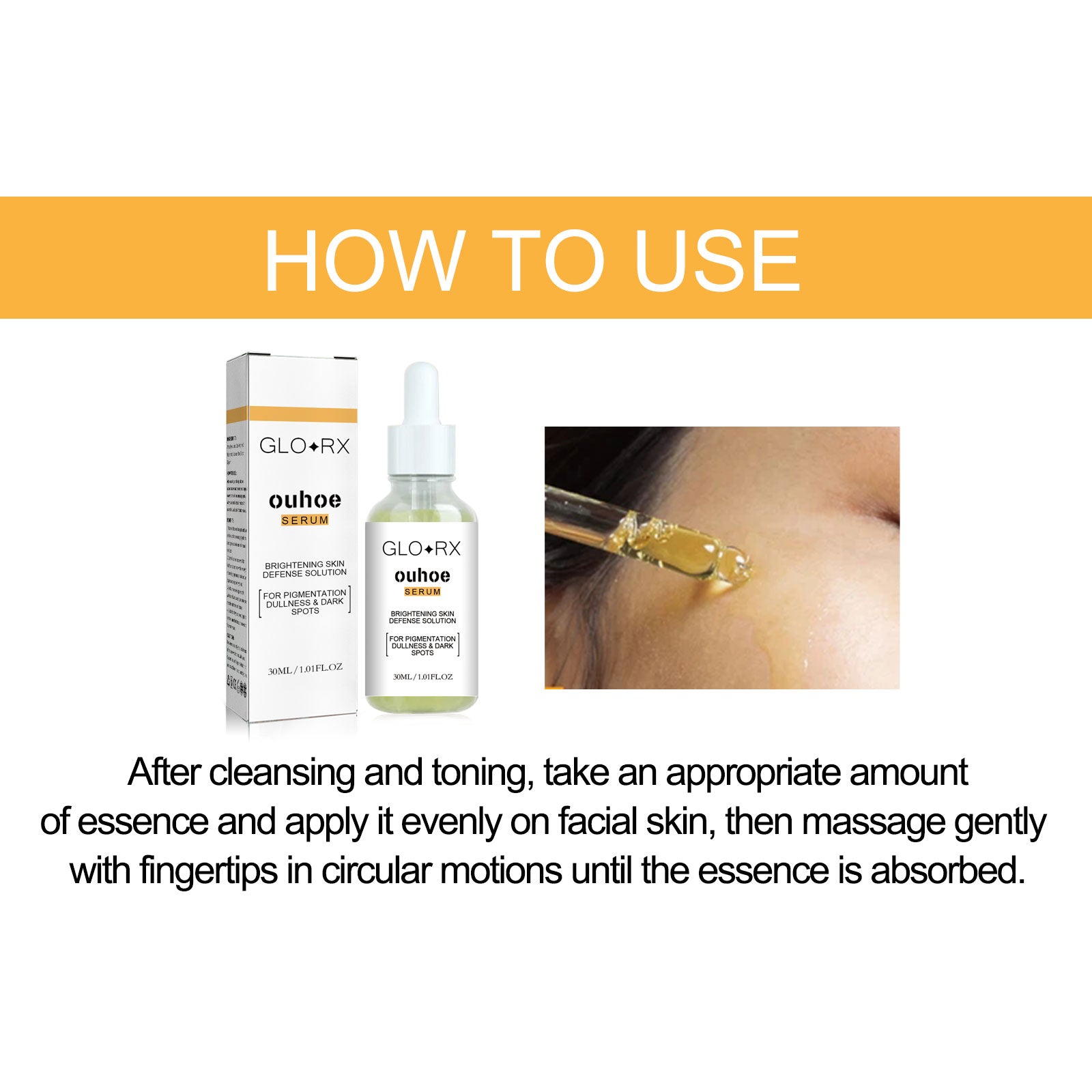 Turmeric Whitening Spot Serum, Lighten Freckle Spots Brightening Skin Hydrating Serum