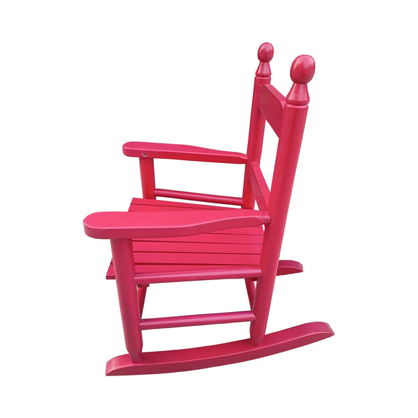 Children's rocking red chair- Indoor or Outdoor -Suitable for kids-Durable Solid Wood