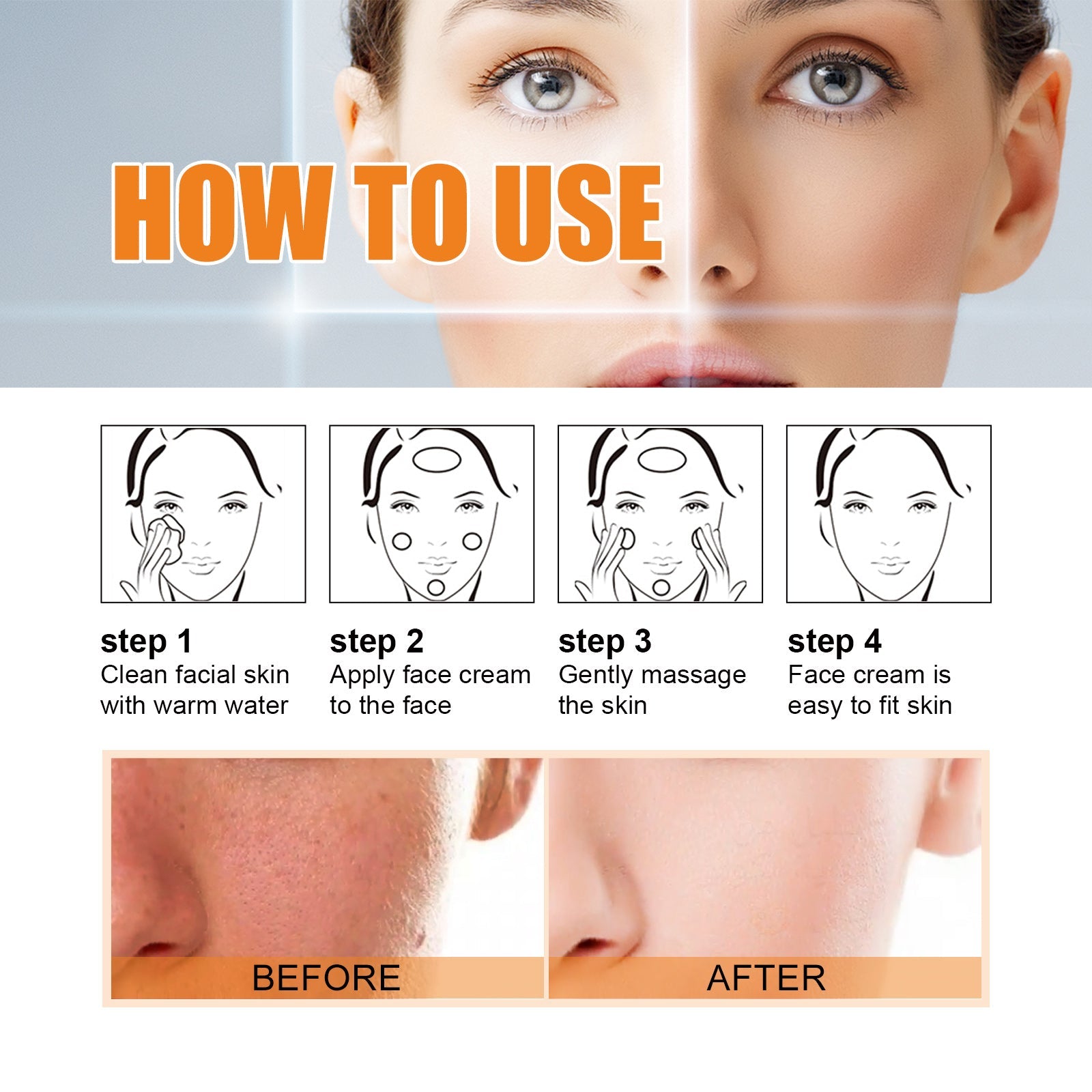 Moisturizing And Brightening Toning Cream, Moisturizing Face, Beauty, Rejuvenation, Moisturizing Cream, Brightening, Firming And Smoothing Cream