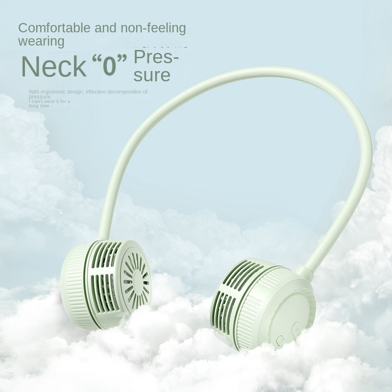 Foldable Neck Fan Portable Silent USB Charging Outdoor Sports Turbine Bladeless Mini Neck Fan