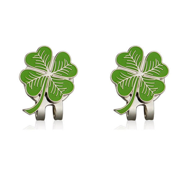 Four Leaf Clovers Golf Ball Marker with Golf hat clip Wholesale  Golf Accessories for golfer gift alloy Lucky clover marker