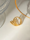 18K Gold-Plated Stainless Steel Irregular Open Ring