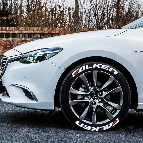 New Connected Car Tire Stickers, Tire Letter Stickers, English Letter 3D Stereoscopic Stickers