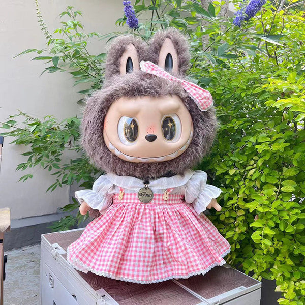 Clothing with 58cm LABUBU Design ZIMOMO Doll Clothes Rubber LABUBU Plush Toy Clothing Cute