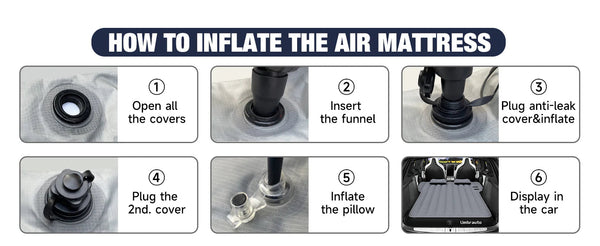 Umbrauto Tesla Y Car Camping SUV Thicken Air Mattress,Gray