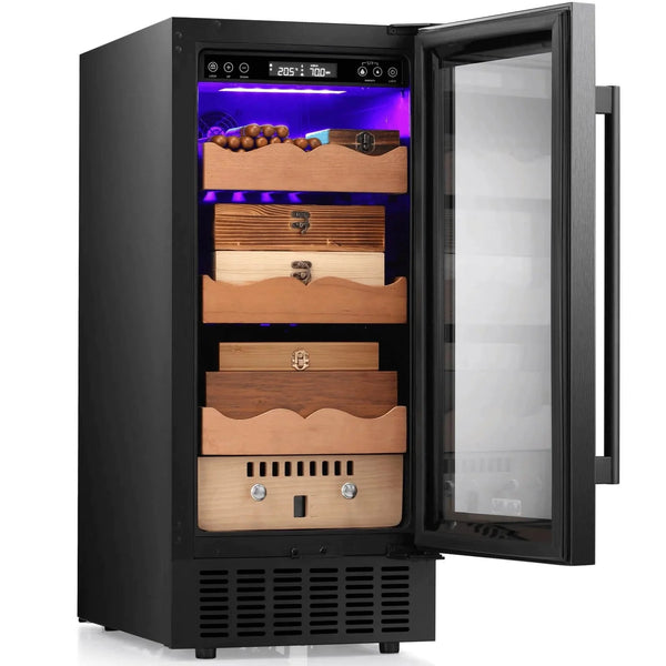 15 Inch Cigar Humidor Electric Humidor Silver Steel X5196