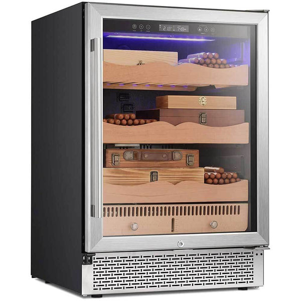 15 Inch Cigar Humidor Electric Humidor Silver Steel X5196