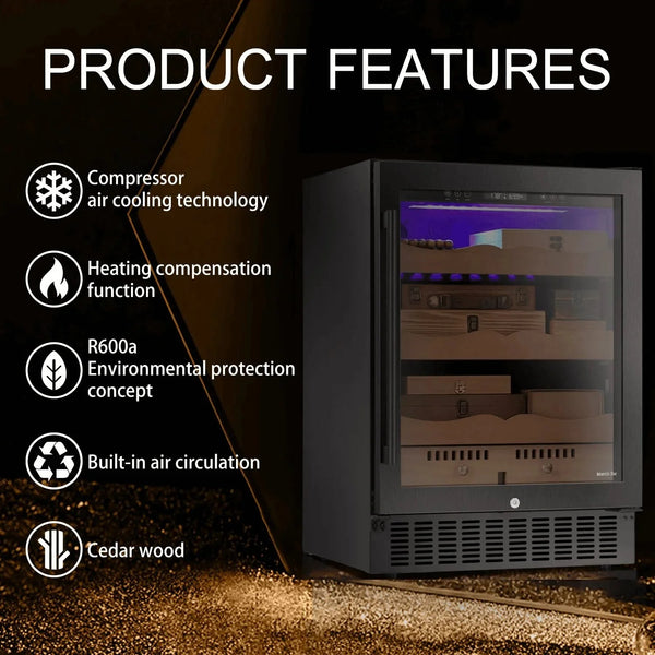 15 Inch Cigar Humidor Electric Humidor Silver Steel X5196