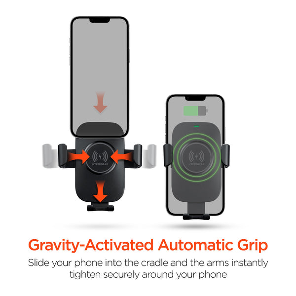 HyperGear Gravity 15W Wireless Fast Charge Mount - Hands-Free