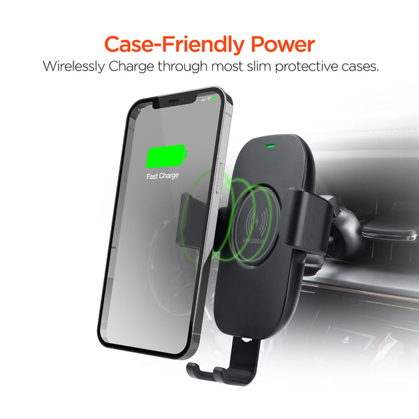 HyperGear Gravity 15W Wireless Fast Charge Mount - Hands-Free