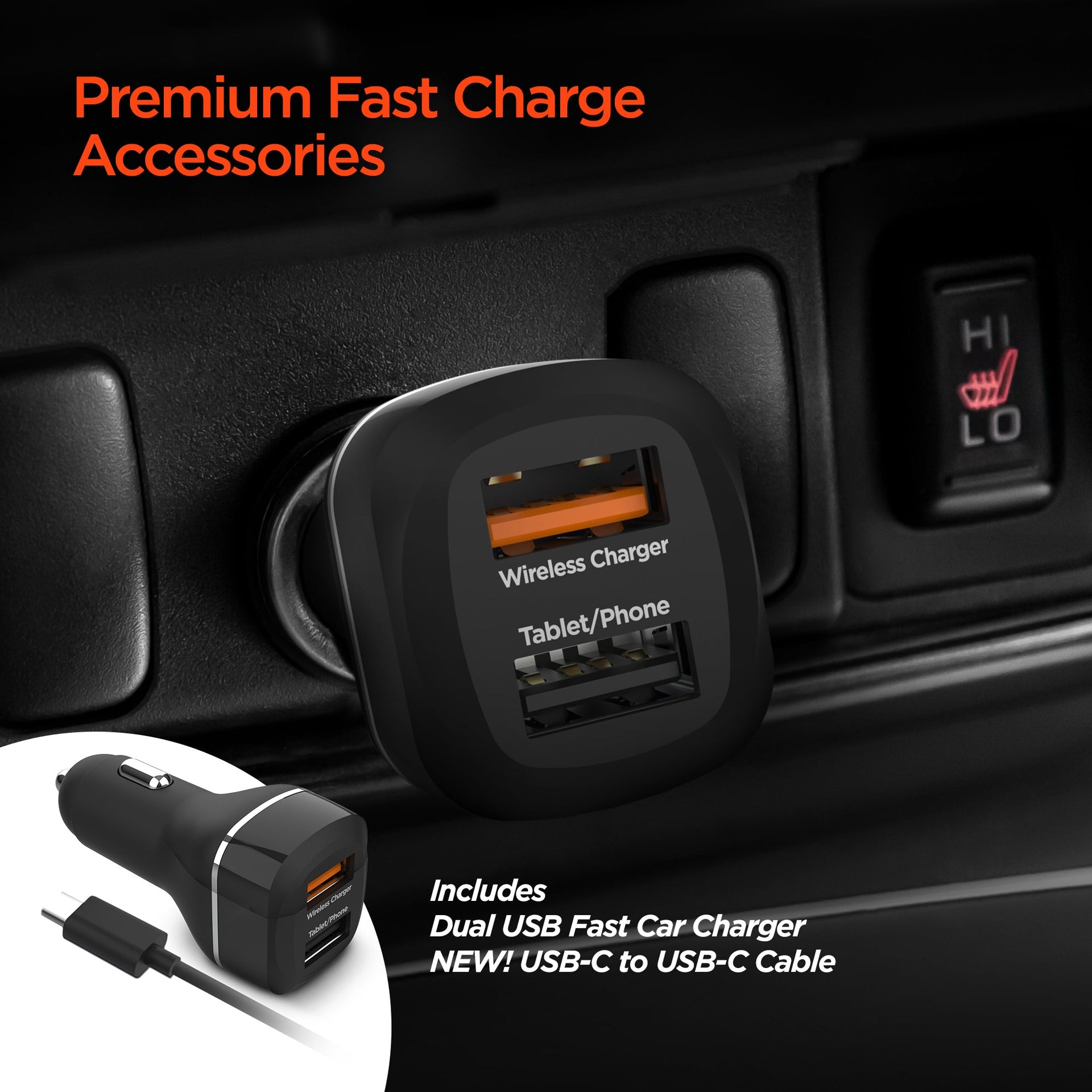 HyperGear Gravity 15W Wireless Fast Charge Mount - Hands-Free