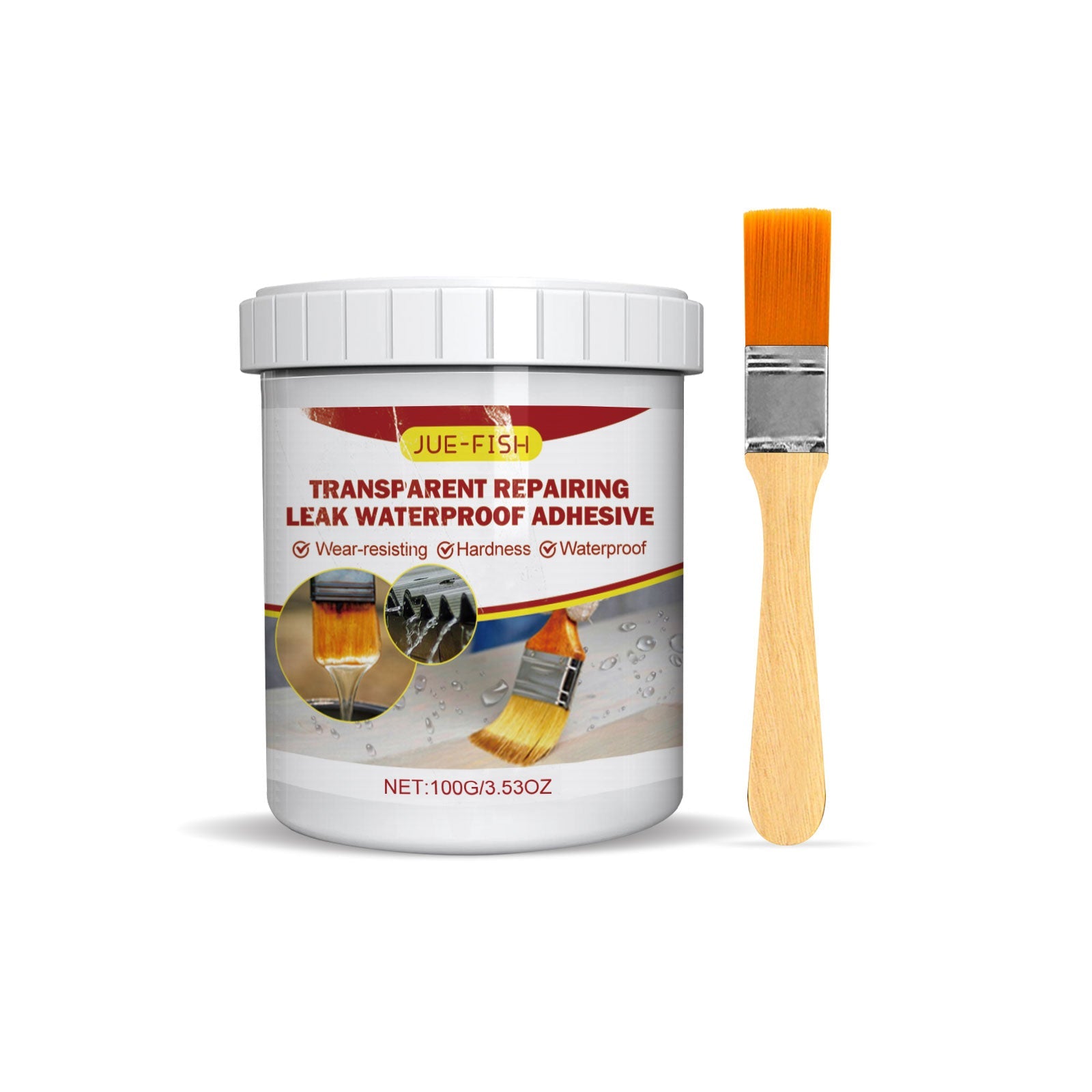Transparent Leak Repair Waterproof Glue, Free Smashing Brick Toilet Kitchen Floor Tile Paint Waterproofing Agent