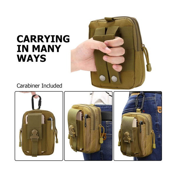 JupiterGear Tactical MOLLE Military Pouch Waist Bag for Hiking, Running and Outdoor Activities