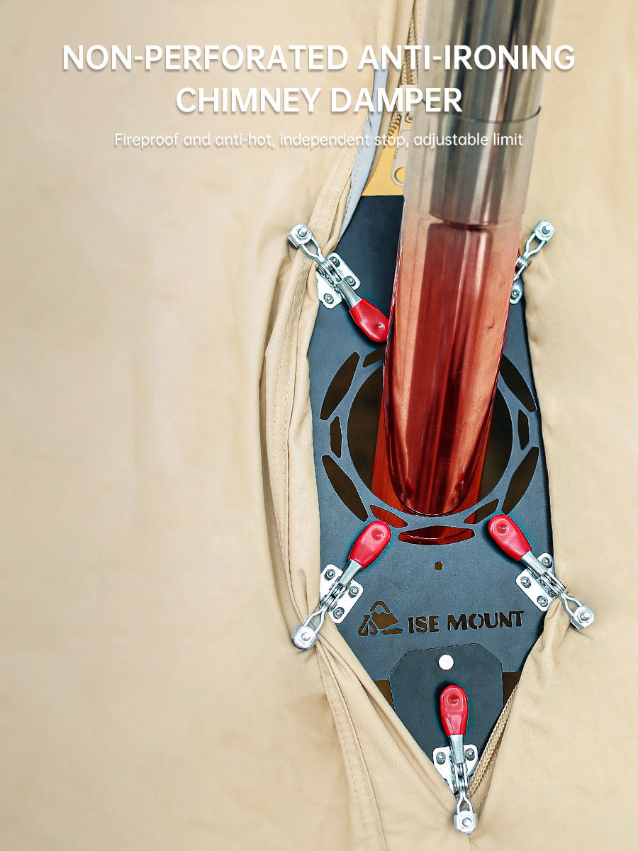 Anti-ironing board for chimney of outdoor tent stove aluminum alloy open-free fire-retardant board for camping firewood stove