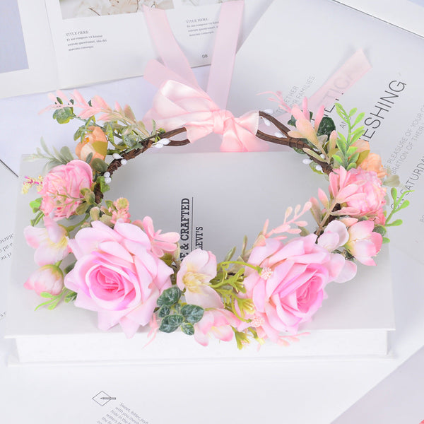 Simulated flower headdress tourist vacation princess flower fairy performance dance hair accessory female