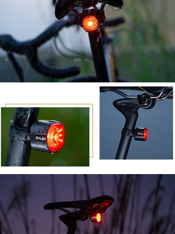 Bicycle Smart Brake Tail Light MTB Road Bike Auto Brake Sensing Light SB Rechargeable IPX6 Waterproof LED Warning Rear Lamp