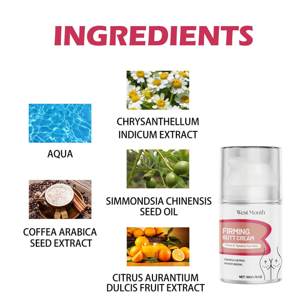 Butt Lift Firming Cream, Firming And Moisturizing Care Peach Butt Highlights Body Lift Cream