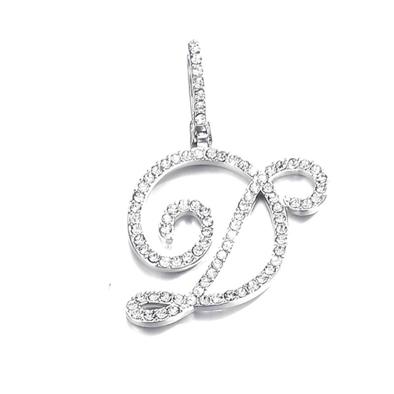 Hip hop accessories grass letter pendant melon seed buckle Cuban chain accessory