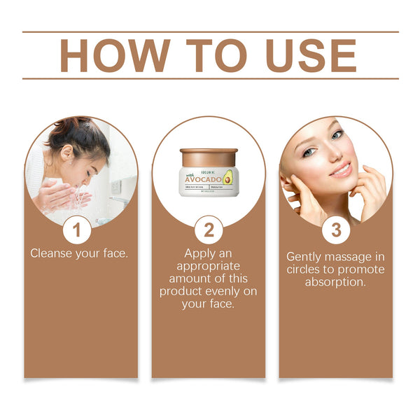 Avocado Cream For Wrinkles Gentle Moisturizing Facial Skin Moisturizing Daily Cream