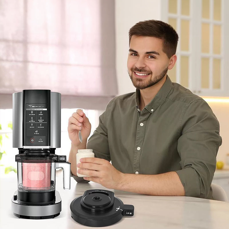 Outer bowl lid for Ninja NC501 NC500 ice cream maker, compatible with NC500 series.