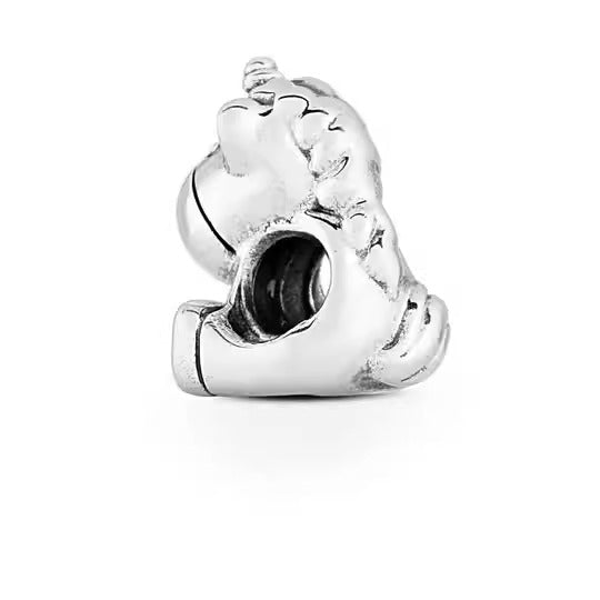 S925 sterling silver eternal confession double surround heart small motorcycle DIY accessories