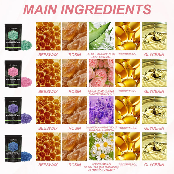 Hair Removal Wax Bean, Underarm Leg Quick Hair Removal Mild Non-Irritating Skin Dry And Smooth