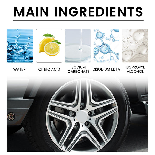 Wheel Rust Removal Spray, Automobile Tire Wheel Rust Cleaning Rust Removal Renovation Decontamination Brightener