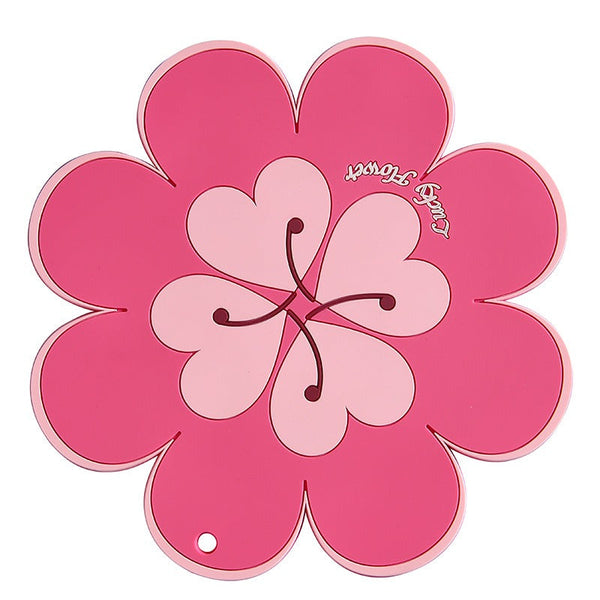 Lucky Flower Heat Insulation Mat Simple Wind Table Heat Insulation Mat Anti scalding Bowl and Dish Mat Household Plate Mat PVC Mat
