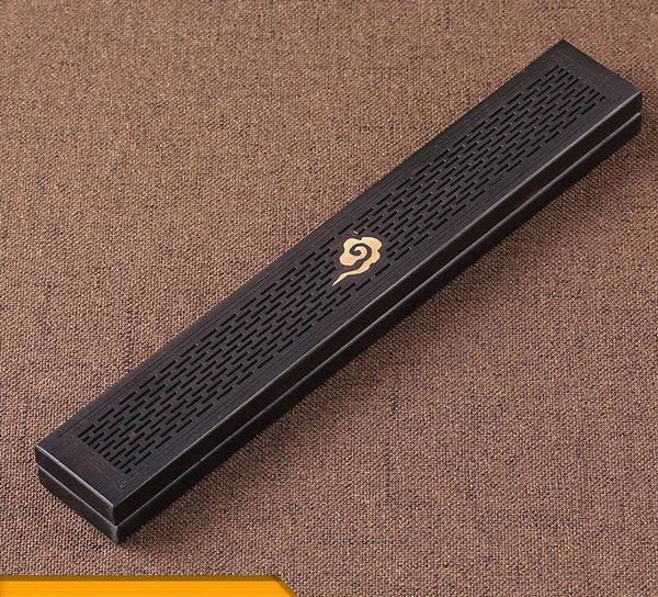 Wooden thread incense box, black sandalwood inlaid with boxwood, sleeping incense burner, incense burner, household indoor agarw