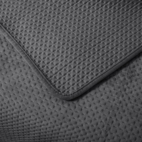 Kasentex All Season Cozy Velvet Quilt Set with Shams, Queen, King, Room Decor, Graduation Gifts