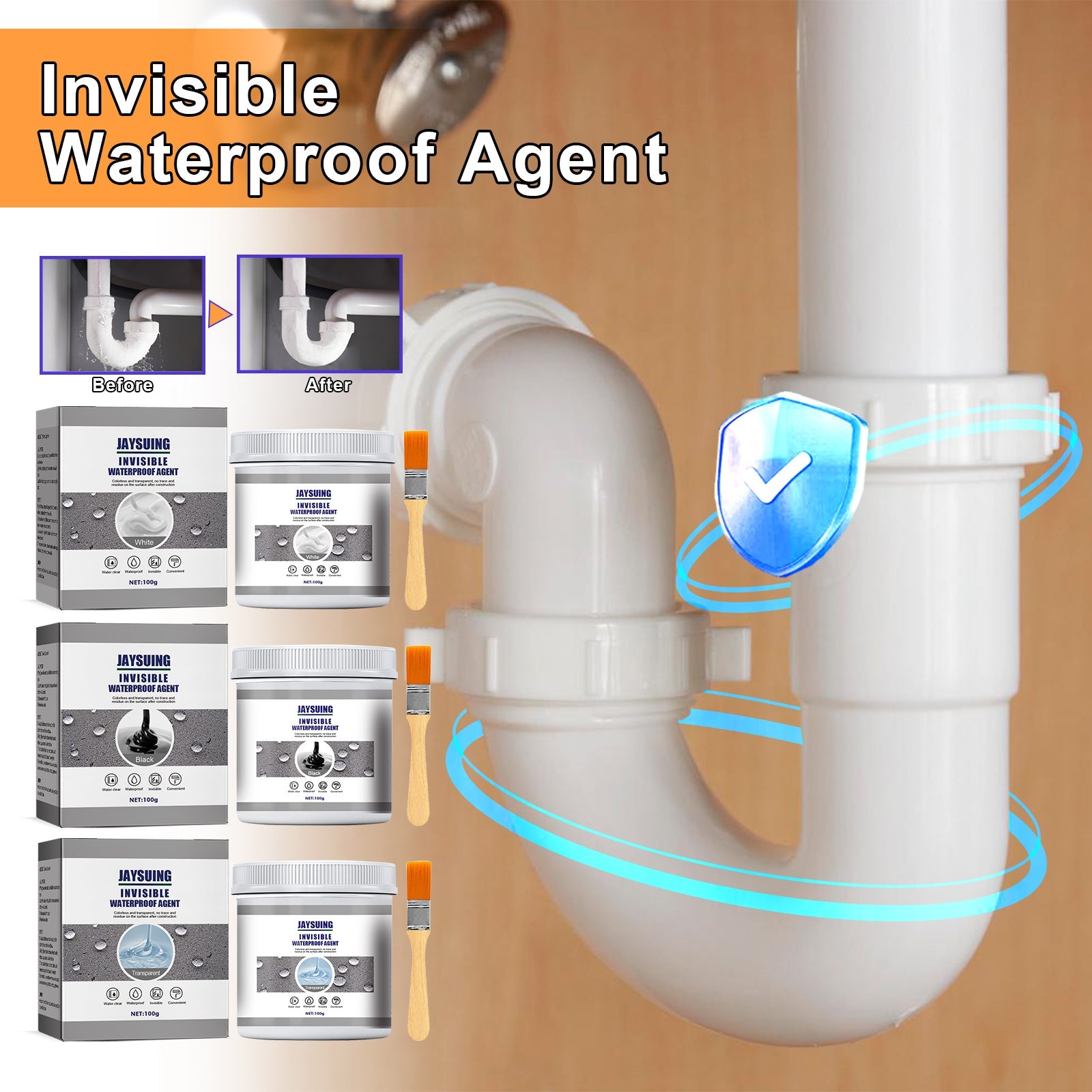 Waterproof Glue, Kitchen Door And Window Tile Water Pipe External Wall Waterproof, Leakproof And Free Smashing Brick Glue Coating