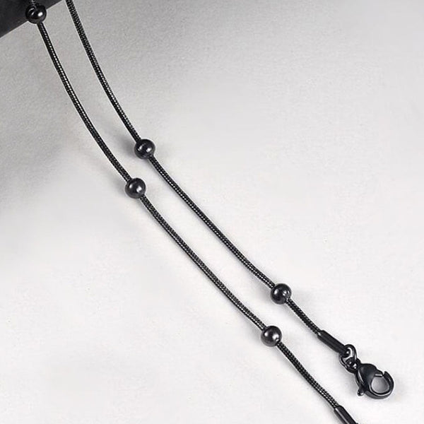 Fashion stainless steel round snake bag bead chain multi-color accessory chain necklace collarbone chain