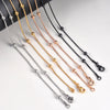 Fashion stainless steel round snake bag bead chain multi-color accessory chain necklace collarbone chain
